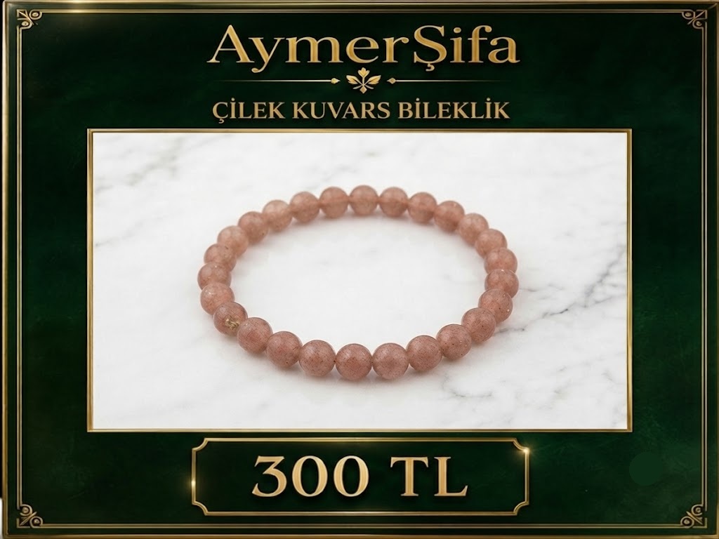 Çilekkuvars Taşı Bileklik